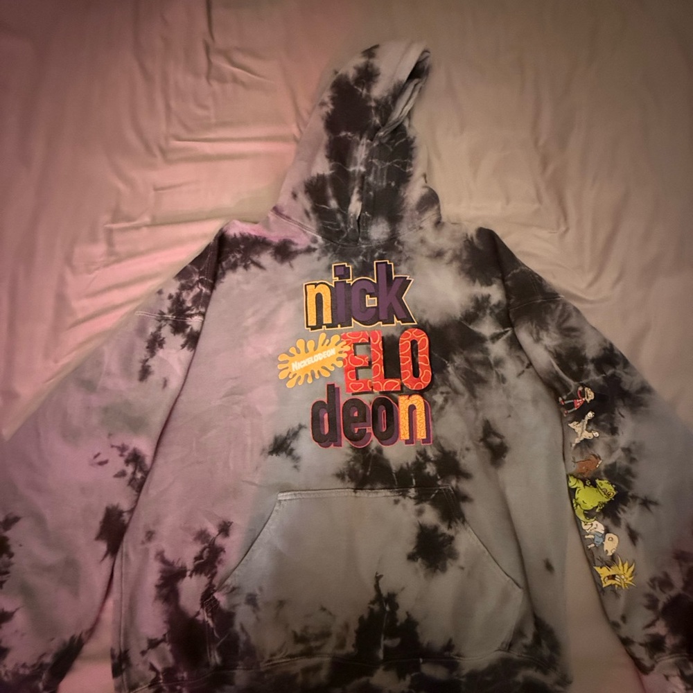 Nickelodeon Gray Tie-Dye Sweatshirt